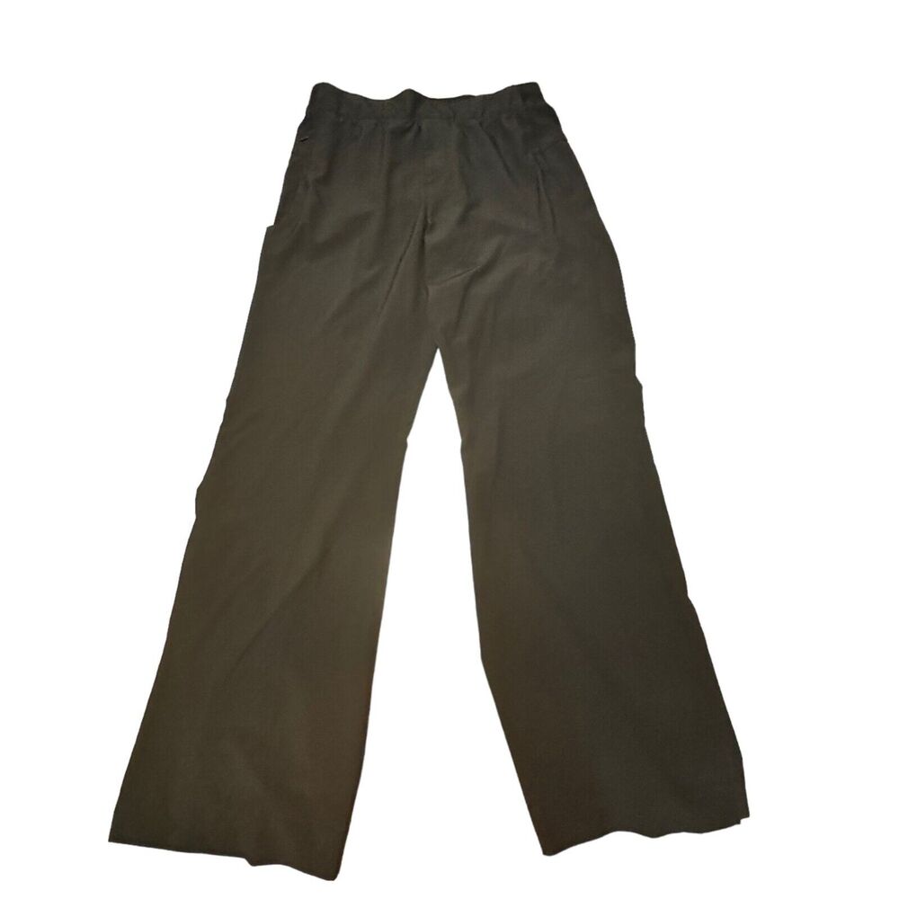 Soft Surroundings Go Lively Pants Size M Black Flare Split Hem Mid Rise Pockets